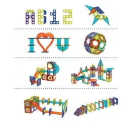 Bộ Xếp Hình Nam Châm Kính 73 Chi Tiết Cho Bé – Đồ Chơi Lắp Ghép Sáng Tạo Phát Triển Tư Duy - 4