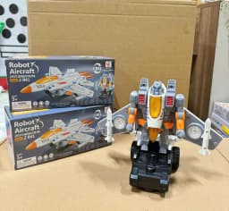 Máy Bay Biến Hình Robot Cho Bé – Đồ Chơi Máy Bay Có Nhạc, Robot Biến Hình 2 Trong 1 - 4