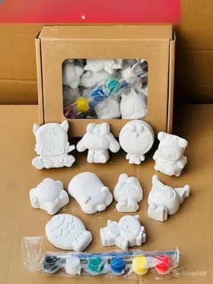 Set tô tượng 10 tượng tặng kèm màu & cọ