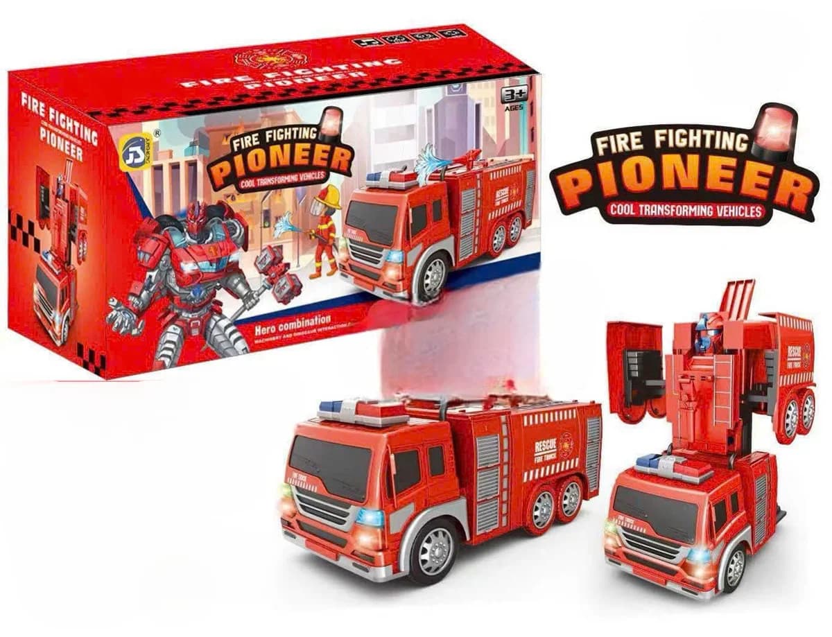Xe Cứu Hỏa Biến Hình Robot Cho Bé – Đồ Chơi Xe Cứu Hỏa Biến Đổi 2 Trong 1