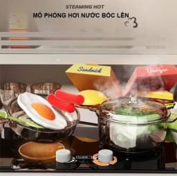 Bộ Đồ Chơi Bếp Nấu Ăn Cho Bé Cao 82cm Có khói và vòi nước – Bếp Nhập Vai Nấu Ăn Có Nhiều Phụ Kiện - 4