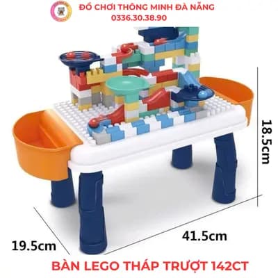 Bàn lắp ghép Lego tháp trượt 142 chi tiết – Đồ chơi phát triển tư duy