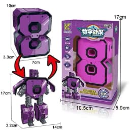 Số Biến Hình Robot 0-9 – Đồ Chơi Thông Minh Vừa Học Vừa Chơi Cho Bé - 9
