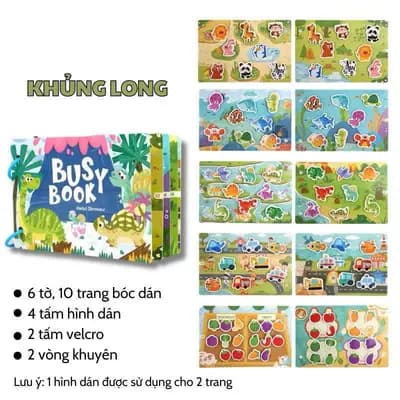 Sách bóc dán chủ đề khủng long