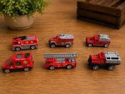 Set 6 mô hình xe cứu hỏa nhỏ - 2