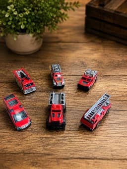 Set 6 mô hình xe cứu hỏa nhỏ - 4